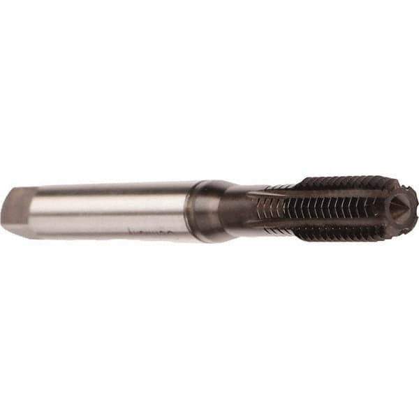 Emuge - M5x0.80 Metric Coarse 6HX Modified Bottoming Thread Forming Tap - Cobalt, Bright Finish, 70mm OAL, 15mm Thread Length, Right Hand Thread - Best Tool & Supply