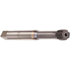 Emuge - M8x1.25 Metric 6HX Modified Bottoming Thread Forming Tap - Cobalt, TiCN Finish, 90mm OAL, 14mm Thread Length, Right Hand Thread, Series InnoForm - Best Tool & Supply