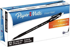 Paper Mate - 1mm Ball Point Stick Pen - Black - Best Tool & Supply