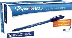 Paper Mate - 1mm Ball Point Stick Pen - Blue - Best Tool & Supply