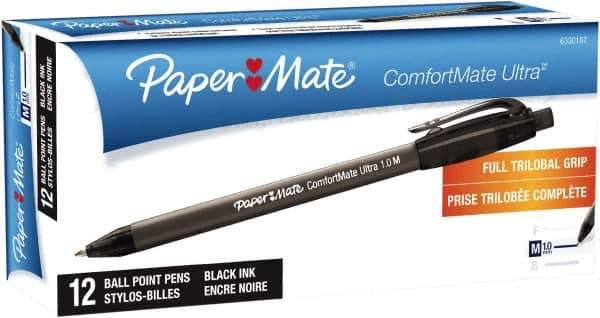 Paper Mate - 1mm Ball Point Retractable Pen - Black - Best Tool & Supply