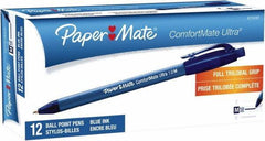 Paper Mate - 1mm Ball Point Retractable Pen - Blue - Best Tool & Supply