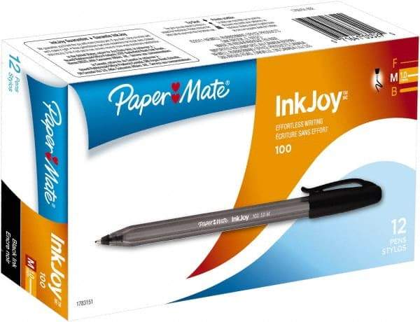 Paper Mate - 1mm Ball Point Stick Pen - Black - Best Tool & Supply