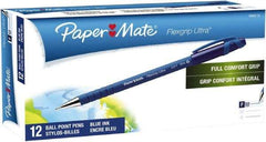 Paper Mate - 0.8mm Ball Point Stick Pen - Blue - Best Tool & Supply