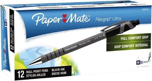 Paper Mate - 1mm Ball Point Retractable Pen - Black - Best Tool & Supply