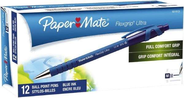 Paper Mate - 1mm Ball Point Retractable Pen - Blue - Best Tool & Supply