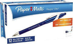 Paper Mate - 0.8mm Ball Point Retractable Pen - Blue - Best Tool & Supply