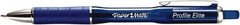 Paper Mate - 1.4mm Ball Point Retractable Pen - Blue - Best Tool & Supply