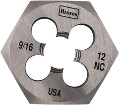 Irwin Hanson - 3/4-10 UNC Thread, 1-7/16" Hex, Right Hand Thread, Hex Rethreading Die - Carbon Steel - Exact Industrial Supply