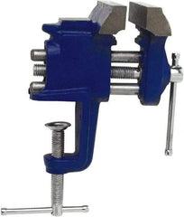 Irwin - 3" Jaw Width, 2" Opening Capacity, 3" Throat Depth, Steel Stationary Bench Vise - Clamp-On Base Attachment, Anvil - Best Tool & Supply