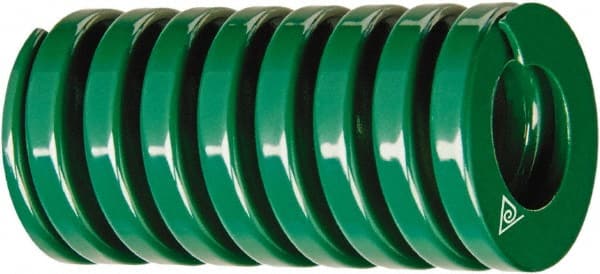 Associated Spring Raymond - 2" Hole Diam, 1" Rod Diam, 4" Free Length, Green Die Spring - Best Tool & Supply