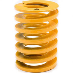 Associated Spring Raymond - 50mm Hole Diam, 25mm Rod Diam, 300mm Free Length, Yellow Die Spring - Best Tool & Supply