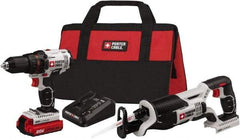 Porter-Cable - 20 Volt Cordless Tool Combination Kit - Includes 1/2" Drill/Driver & Reciprocating Saw, Lithium-Ion Battery Included - Best Tool & Supply