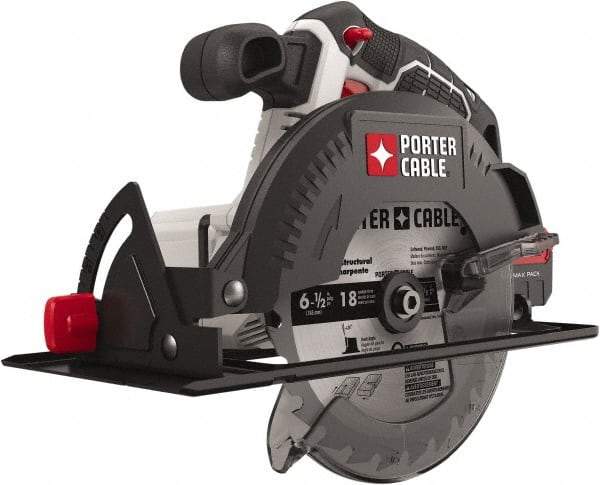 Porter-Cable - 20 Volt, 6-1/2" Blade, Cordless Circular Saw - 4,200 RPM, Lithium-Ion Batteries Not Included - Best Tool & Supply