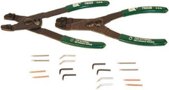 SK - 1-13/16 to 4" Ring Internal, 1-1/2 to 4" Ring External, Solid Combination Retaining Ring Pliers - Best Tool & Supply