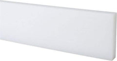 Made in USA - 5 Ft. Long x 3 Inch Wide x 3/4 Inch High, UHMW Polyethylene, Rectangular Plastic Bar - White, +/- 0.10 Tolerance - Best Tool & Supply