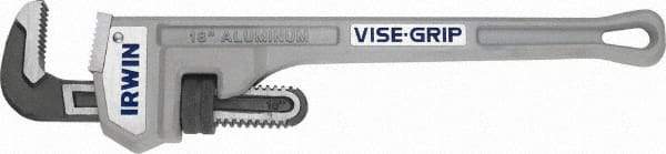 Irwin - 18" Aluminum Straight Pipe Wrench - 2-1/2" Pipe Capacity - Best Tool & Supply