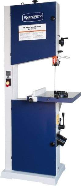 Palmgren - 18" Throat Capacity, Variable Speed Pulley Vertical Bandsaw - 45, 65, 90, 110, 155, 215, 3,000 SFPM, 1.5 hp, Single Phase - Best Tool & Supply