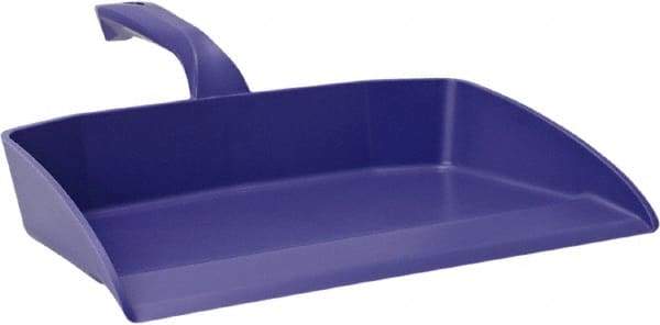 Vikan - 12-1/2" Wide Handheld Dustpan - Plastic Body, 4-1/2" Handle, Purple - Best Tool & Supply