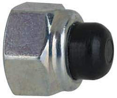 Value Collection - 5/16-18" UNC, 1/2" Width Across Flats, Zinc Plated, Steel Acorn Nut - 1/2" Overall Height, Nylon Insert Type, Grade 2 - Best Tool & Supply