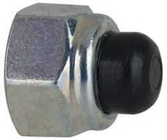 Value Collection - 5/16-24" UNF, 1/2" Width Across Flats, Zinc Plated, Steel Acorn Nut - 1/2" Overall Height, Nylon Insert Type, Grade 2 - Best Tool & Supply