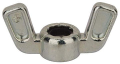 Value Collection - 5/16-24 UNF, Zinc Plated, Zinc Alloy Nylon-Insert Locking Wing Nut - Grade 2, 1-1/2" Wing Span, 0.718" Wing Span - Best Tool & Supply