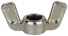 Value Collection - 5/16-18 UNC, Zinc Plated, Zinc Alloy Nylon-Insert Locking Wing Nut - Grade 2, 1-1/2" Wing Span, 0.718" Wing Span - Best Tool & Supply