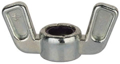 Value Collection - 3/8-16 UNC, Zinc Plated, Zinc Alloy Nylon-Insert Locking Wing Nut - Grade 2, 1-1/2" Wing Span, 0.718" Wing Span - Best Tool & Supply