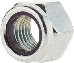 Value Collection - 3/4-10 UNC Grade B Hex Lock Nut with Nylon Insert - 1-1/16" Width Across Flats, 7/8" High, Zinc-Plated Finish - Best Tool & Supply