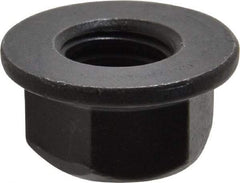 Value Collection - 1/2-13 UNC Grade G Hex Flange Lock Nut with Distorted Thread - 3/4" Width Across Flats, 27/64" High, Phosphate & Oil Finish - Best Tool & Supply