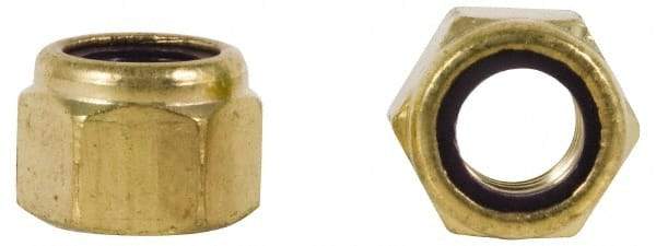 Value Collection - 5/8-11 UNC Hex Lock Nut with Nylon Insert - 15/16" Width Across Flats, 3/4" High, Uncoated - Best Tool & Supply