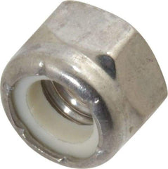 Value Collection - 5/16-24 UNF 18-8 Hex Lock Nut with Nylon Insert - 1/2" Width Across Flats, 11/32" High - Best Tool & Supply