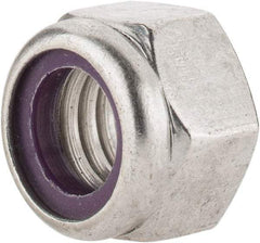 Value Collection - 7/16-14 UNC 18-8 Hex Lock Nut with Nylon Insert - 5/8" Width Across Flats, 29/64" High - Best Tool & Supply