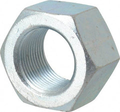 Value Collection - 1-1/4 - 12 UNF Steel Right Hand Hex Nut - 1-7/8" Across Flats, 1.094" High, Zinc Clear Finish - Best Tool & Supply