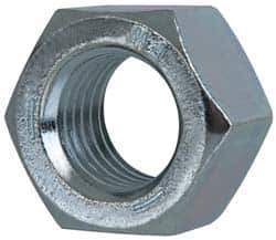 Value Collection - 1-1/2 - 12 UNF Steel Right Hand Hex Nut - 2-1/4" Across Flats, 1.317" High, Zinc-Plated Finish - Best Tool & Supply