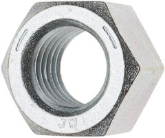 Value Collection - 1-3/8 - 6 UNC Steel Right Hand Hex Nut - 2-1/16" Across Flats, 1.206" High, Zinc Clear Finish - Best Tool & Supply