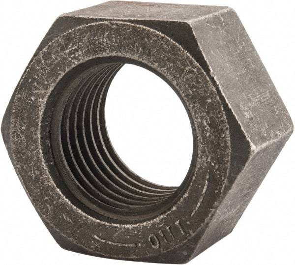 Value Collection - 2 - 4-1/2 UNC Steel Right Hand Hex Nut - 3-1/8" Across Flats, 1-23/32" High, Uncoated - Best Tool & Supply