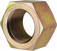 Value Collection - 1-3/4 - 12 UN Steel Right Hand Hex Nut - 2-3/4" Across Flats, 1-1/2" High, Zinc Yellow Dichromate Finish - Best Tool & Supply