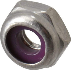 Value Collection - #10-32 UNF 18-8 Hex Lock Nut with Nylon Insert - 3/8" Width Across Flats, 3/16" High, Uncoated - Best Tool & Supply