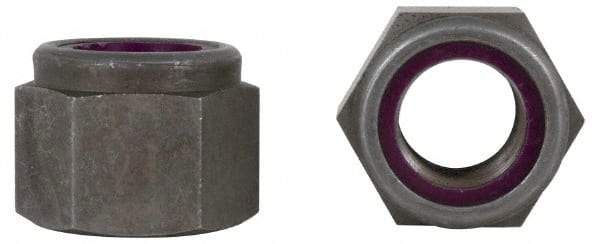 Value Collection - 3/4-10 UNC Grade 2 Heavy Hex Lock Nut with Nylon Insert - 1-1/4" Width Across Flats, 53/64" High, Uncoated - Best Tool & Supply