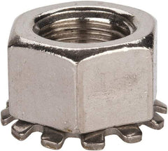 Value Collection - 3/8-24, 0.391" High, Uncoated, Stainless Steel Hex Nut with External Tooth Washer - 21/32" Washer Diam, 9/16" Width Across Flats, Grade 18-8 - Best Tool & Supply