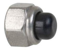 Value Collection - #8-32 UNC, 11/32" Width Across Flats, Uncoated, Stainless Steel Acorn Nut - 23/64" Overall Height, Nylon Insert Type, Grade 18-8 - Best Tool & Supply