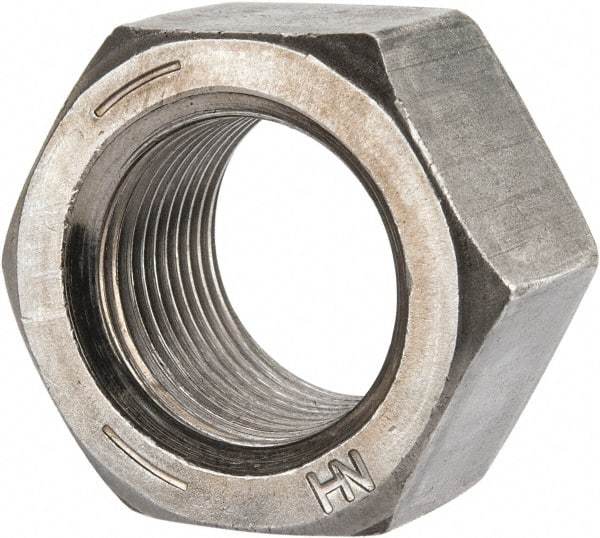 Value Collection - 1-14 UNF Steel Right Hand Hex Nut - 1-1/2" Across Flats, 0.887" High, Uncoated - Best Tool & Supply