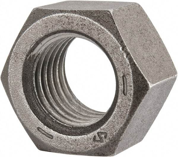 Value Collection - 1-1/8 - 7 UNC Steel Right Hand Hex Nut - 1-11/16" Across Flats, 0.999" High, Uncoated - Best Tool & Supply