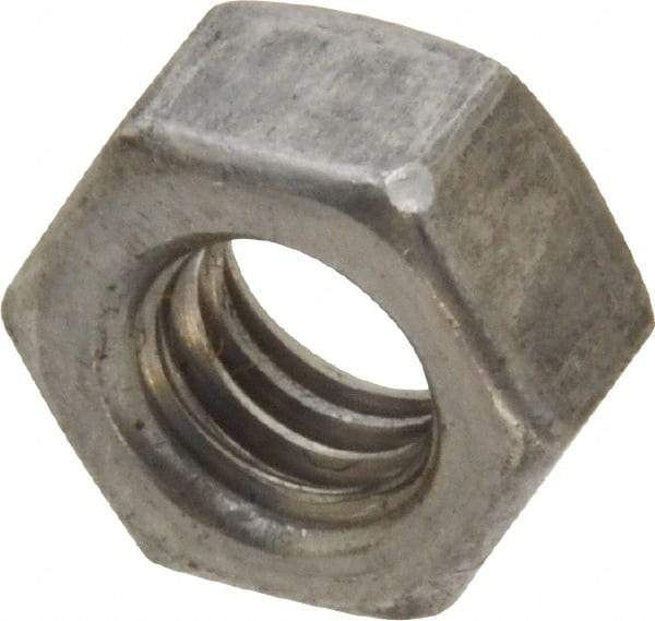 Value Collection - 5/16-18 UNC Steel Right Hand Hex Nut - 1/2" Across Flats, 17/64" High, Uncoated - Best Tool & Supply