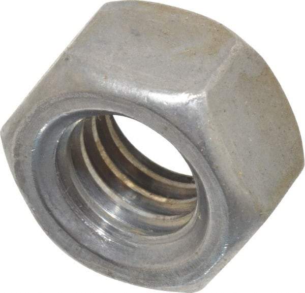 Value Collection - 7/16-14 UNC Steel Right Hand Hex Nut - 11/16" Across Flats, 3/8" High, Uncoated - Best Tool & Supply