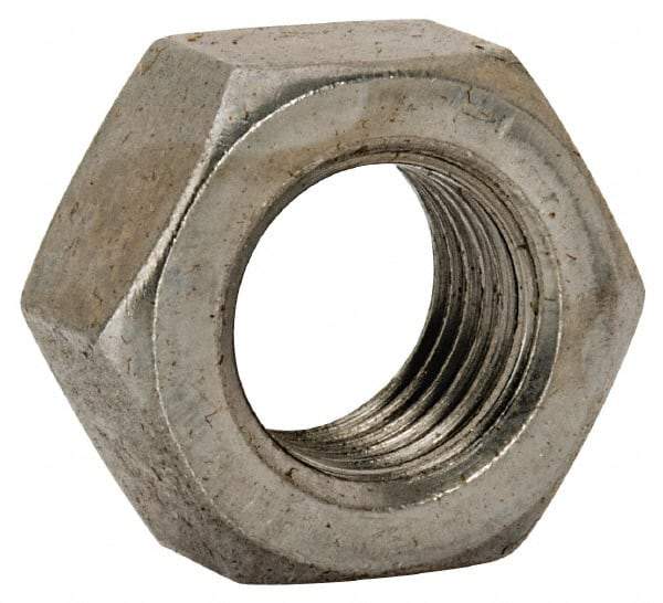 Value Collection - 7/16-20 UNF Steel Right Hand Hex Nut - 11/16" Across Flats, 3/8" High, Uncoated - Best Tool & Supply