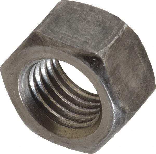 Value Collection - 7/8-9 UNC Steel Right Hand Hex Nut - 1-5/16" Across Flats, 3/4" High, Uncoated - Best Tool & Supply