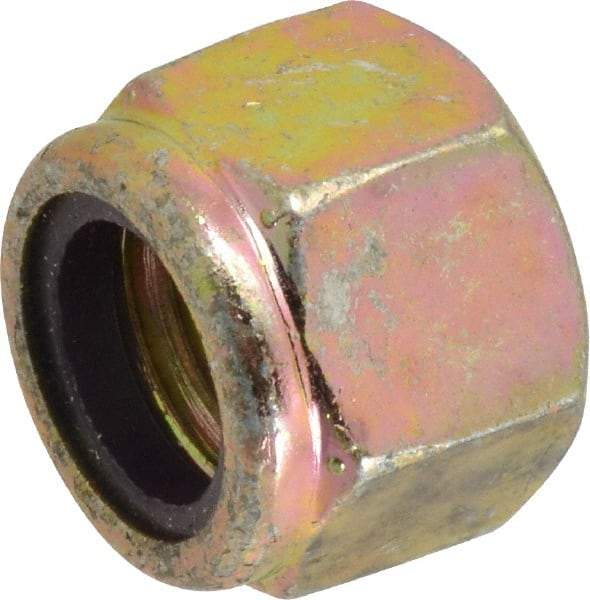 Value Collection - 3/4-10 UNC Grade 8 Hex Lock Nut with Nylon Insert - 1-1/16" Width Across Flats, 7/8" High, Zinc Yellow Dichromate Finish - Best Tool & Supply