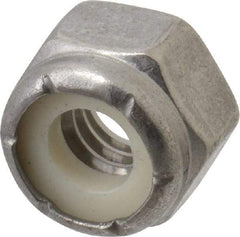 Value Collection - 1/4-20 UNC 316 Hex Lock Nut with Nylon Insert - 7/16" Width Across Flats, 5/16" High - Best Tool & Supply